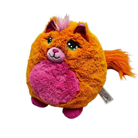 Basic Fun 2022 Misfittens Get Meowt Orange Pink Plush Series 2 Stuffed Animal - Picture 1 of 9